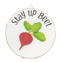 Spread Hap-pea-ness Mini Round Easel Sign 2 Asstd - The Fox Decor