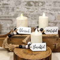Grateful Thankful Blessed Beaded Tag Hanger 3 Asstd - The Fox Decor