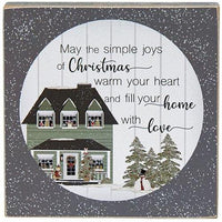 Friends and Family Winter House Square Block 4 Asstd - The Fox Decor