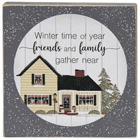 Friends and Family Winter House Square Block 4 Asstd - The Fox Decor