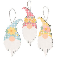 Spring Flower Chunky Gnome Ornament 3 Asstd - The Fox Decor