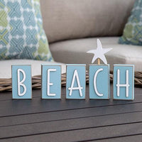 5 Set Beach Word Blocks - The Fox Decor
