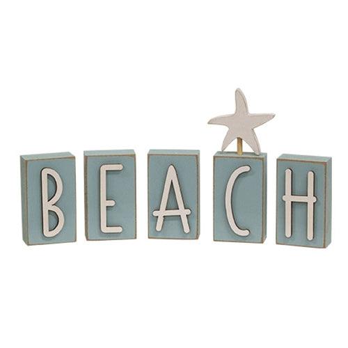 5 Set Beach Word Blocks - The Fox Decor