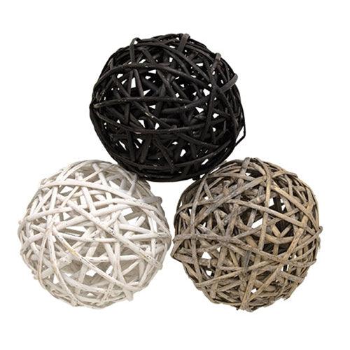Farmhouse Colors Willow Ball 3 Asstd 6 - The Fox Decor
