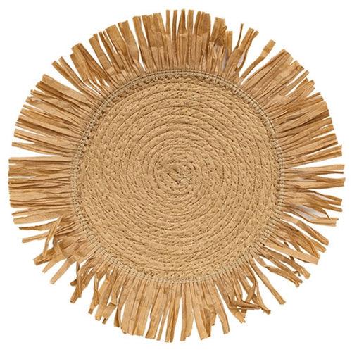 Natural Jute & Dried Grass Candle Mat Medium - The Fox Decor