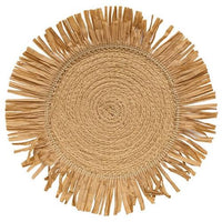 Natural Jute & Dried Grass Candle Mat Medium - The Fox Decor