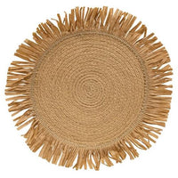 Natural Jute & Dried Grass Candle Mat Large - The Fox Decor