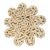 Corn Husk Flower Shape Candle Mat Small - The Fox Decor