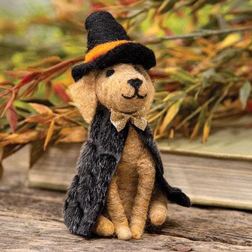 Felted Witch Dog Ornament - The Fox Decor