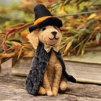 Felted Witch Dog Ornament - The Fox Decor