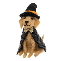 Felted Witch Dog Ornament - The Fox Decor