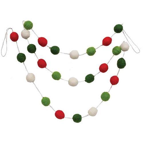 Felted Wool Holiday Garland - The Fox Decor