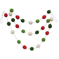 Felted Wool Holiday Garland - The Fox Decor