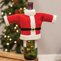 Felted Wool Santa Jacket Bottle Topper - The Fox Decor