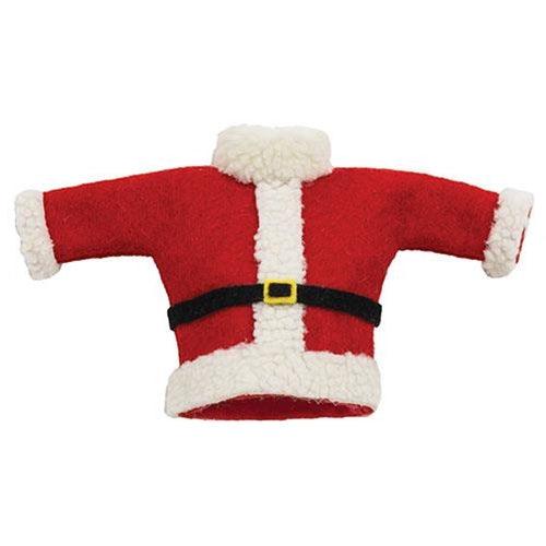 Felted Wool Santa Jacket Bottle Topper - The Fox Decor