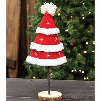 Santa Tiered Felted Tree Large - The Fox Decor