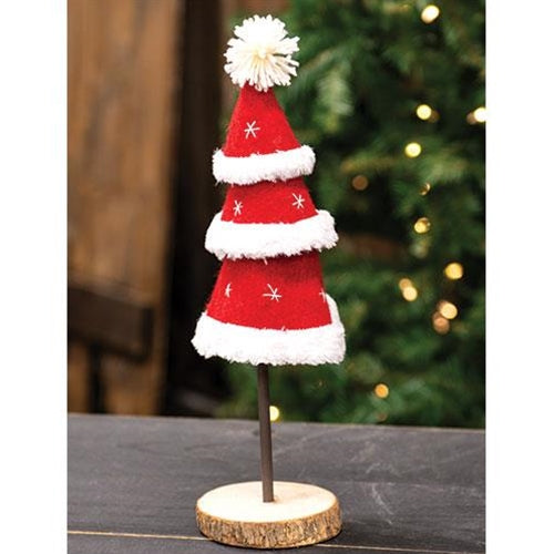 Santa Tiered Felted Tree Small - The Fox Decor