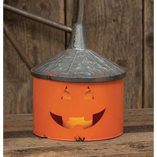 Orange Funnel Jack O Lantern - The Fox Decor