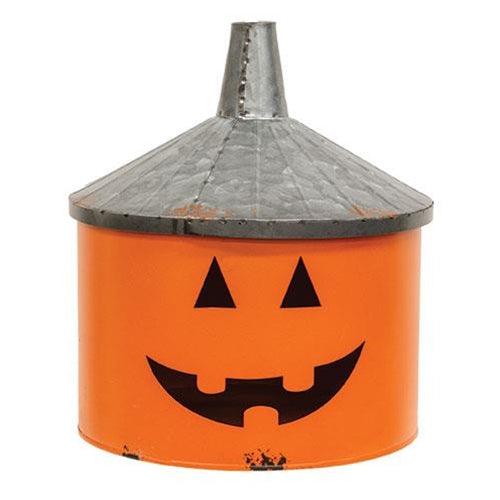 Orange Funnel Jack O Lantern - The Fox Decor
