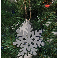 Sm Galvanized Snowflake Ornament - The Fox Decor