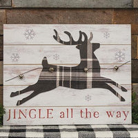 Jingle All the Way Sign with Reindeer - The Fox Decor