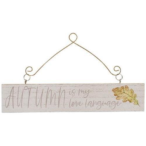 Fall Leaves Wood Hanger Ornament 4 Asstd - The Fox Decor