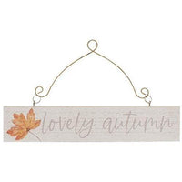 Fall Leaves Wood Hanger Ornament 4 Asstd - The Fox Decor