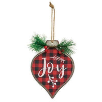 Joy Merry Peace Metal Ornament 3 Asstd - The Fox Decor