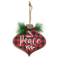 Joy Merry Peace Metal Ornament 3 Asstd - The Fox Decor