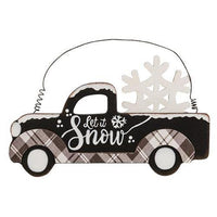Let It Snow Truck Wood Hanger - The Fox Decor