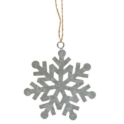 Sm Galvanized Snowflake Ornament - The Fox Decor