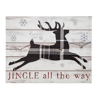 Jingle All the Way Sign with Reindeer - The Fox Decor