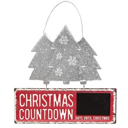 Christmas Countdown Sign with Trees - The Fox Decor