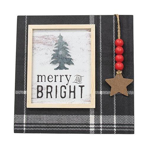 Merry and Bright Distressed Frame - The Fox Decor