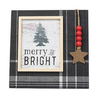 Merry and Bright Distressed Frame - The Fox Decor