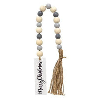 Merry Christmas Tassel Garland w Beads 2 Asstd - The Fox Decor