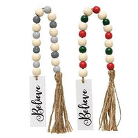 Believe Tassel Garland w Beads 2 Asstd - The Fox Decor
