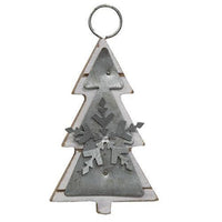 Galvanized Tree Ornament 2 Asstd - The Fox Decor