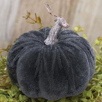Gray Velvet Pumpkin 4 - The Fox Decor
