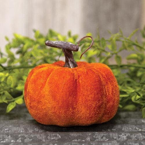 Velvet Orange Pumpkin - The Fox Decor