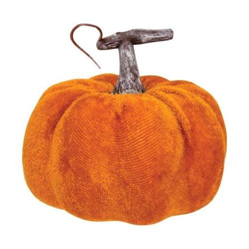 Velvet Orange Pumpkin - The Fox Decor