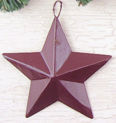 3-1 2 Mini Barn Star Burgundy - The Fox Decor