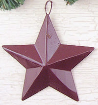 Thumbnail for 3-1 2 Mini Barn Star Burgundy - The Fox Decor