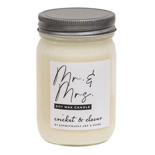 Mr Mrs Spicy Kitchen Soy Jar Candle 12oz - The Fox Decor