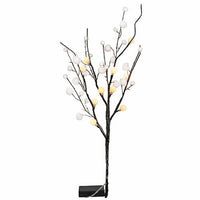 Snowball Tree Pick w LED Lights 22L - The Fox Decor