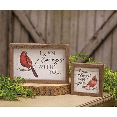 I Am Always With You Cardinal Framed Print 4 sq - The Fox Decor
