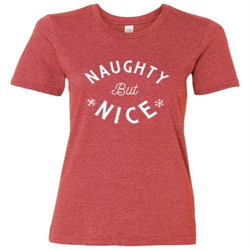 Naughty But Nice T-Shirt Heather Red Large - The Fox Decor