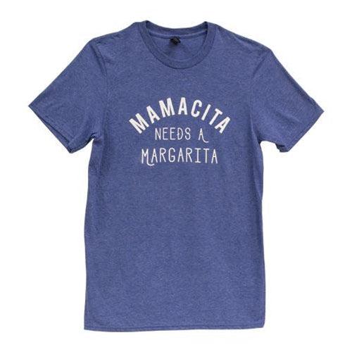 Mamacita Needs A Margarita T-Shirt Heather Blue XXL - The Fox Decor