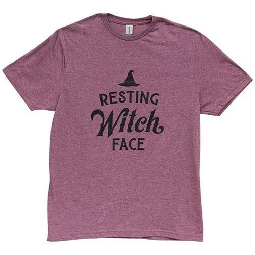 Resting Witch Face T-Shirt Heather Maroon XL - The Fox Decor