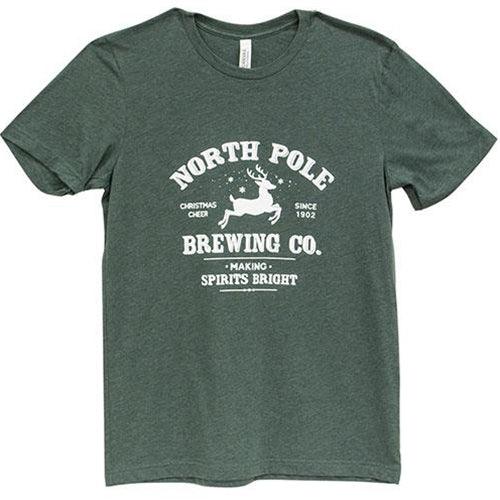 North Pole Brewing Co T-Shirt Heather Forest Small - The Fox Decor